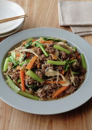 ヘルシー♪しらたきとひき肉のチャプチェ-レシピのメイン写真