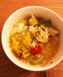 ロカボ ご飯とトマト、卵の食べるスープ