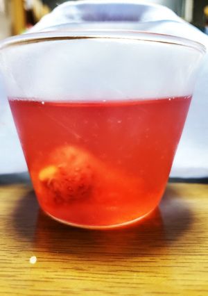 いちごシロップでゼリー!-レシピのメイン写真