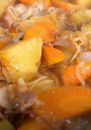 煮卵の残りたれで簡単肉じゃが-レシピのメイン写真