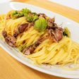 ホタルイカとフキノトウのパスタ
