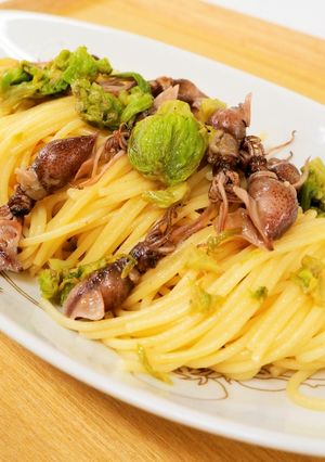 ホタルイカとフキノトウのパスタ-レシピのメイン写真