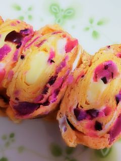 簡単!しば漬けとチーズの卵焼き-レシピのメイン写真