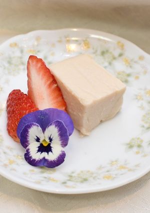 植物素材のさっぱりレアチーズ風-レシピのメイン写真