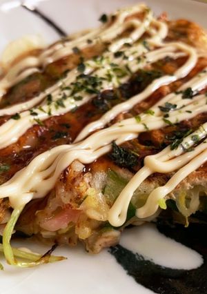 チヂミ粉で作る☆もちもちお好み焼き-レシピのメイン写真
