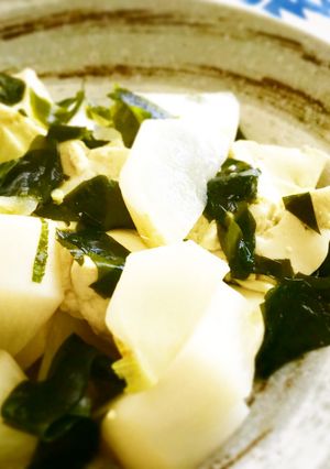 枝豆豆腐でかぶとわかめの春塩煮♩-レシピのメイン写真
