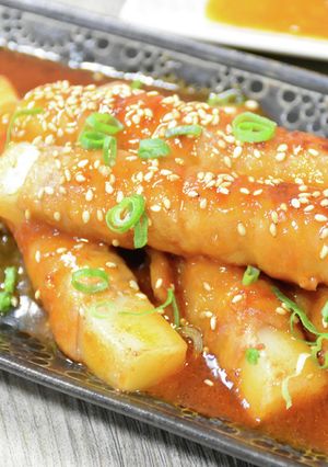 トッポギ風☆お餅の豚肉巻き-レシピのメイン写真