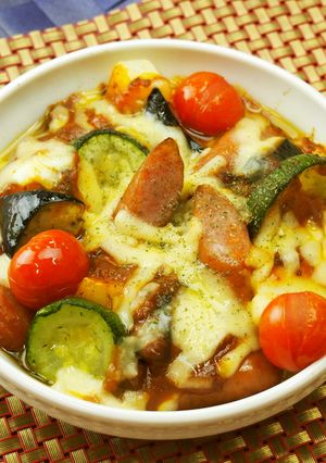 ウインナーとたっぷり野菜のチーズ焼き-レシピのメイン写真