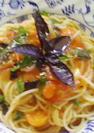 バジルとトマトのパスタ-レシピのメイン写真