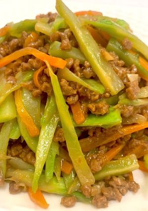 大豆のお肉と細切り野菜のとろみ炒め-レシピのメイン写真