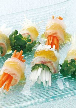 鯛の涼味巻き ぽん酢ジュレがけ-レシピのメイン写真