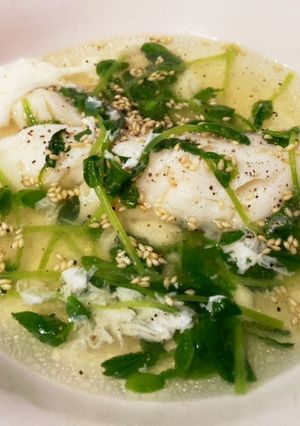 たらと豆苗の中華スープ-レシピのメイン写真
