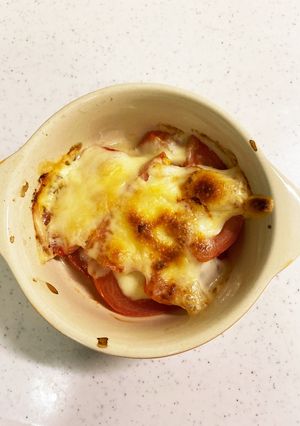子ども大好き！超簡単 トマトのチーズ焼き-レシピのメイン写真