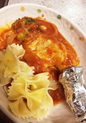 チキンのトマト煮　骨付きモモ肉で-レシピのメイン写真