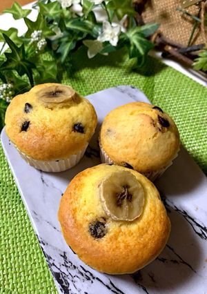 ホエー＆HM チョコチップカップケーキ-レシピのメイン写真