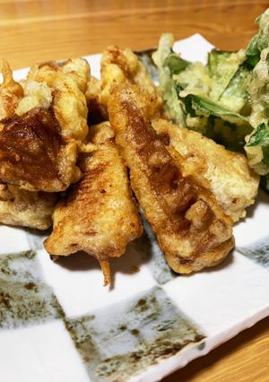 筍の辛子和え&天ぷら　1度に2度おいしい-レシピのメイン写真