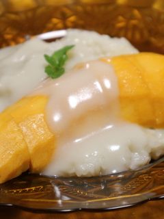 マンゴーとココナッツ餅米のタイのデザート-レシピのメイン写真