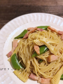 ベーコン筍スナップえんどうのバター醤油-レシピのメイン写真