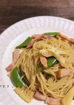 ベーコン筍スナップえんどうのバター醤油-レシピのメイン写真
