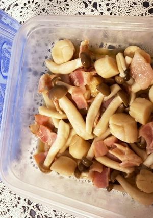 簡単5分！ホタテしめじベーコンバター-レシピのメイン写真