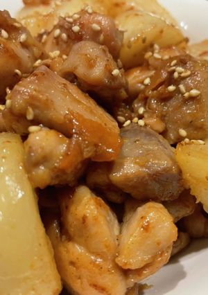 カブと鶏肉のさっぱり梅炒め-レシピのメイン写真