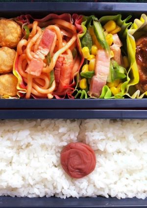 高校生弁当日記（ハンバーグ弁当編）-レシピのメイン写真