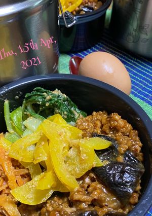 鶏肉味噌丼弁当(ナムル)-レシピのメイン写真