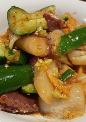 キムチ、たこ、きゅうりの和え物-レシピのメイン写真