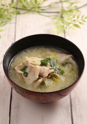簡単！豚汁風☆豚バラ葱-レシピのメイン写真