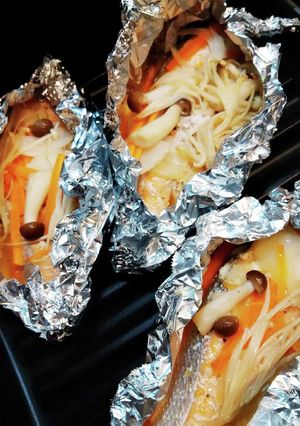 鮭のホイル焼き☆レモンペパーミックス味-レシピのメイン写真