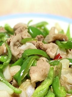 【無限ピーマン】玉ねぎと椎茸で青椒肉絲味-レシピのメイン写真