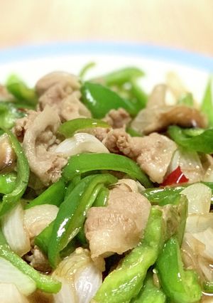 【無限ピーマン】玉ねぎと椎茸で青椒肉絲味-レシピのメイン写真