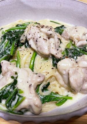 クリームパスタ-レシピのメイン写真