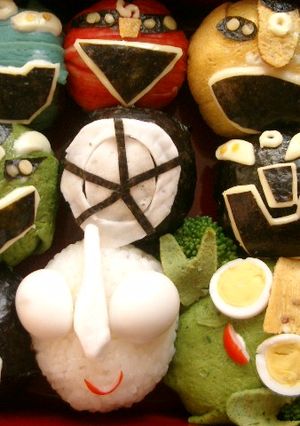 ゴーオンジャー＆ウルトラマンキャラ弁覚え-レシピのメイン写真