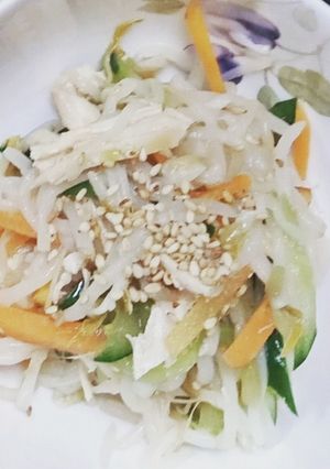 蒸し鶏ともやしの和え物-レシピのメイン写真