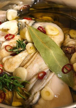 牡蠣のコンフィ-レシピのメイン写真