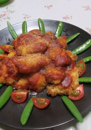 鶏むね肉カツ、たれが決め手で激旨カツに！-レシピのメイン写真