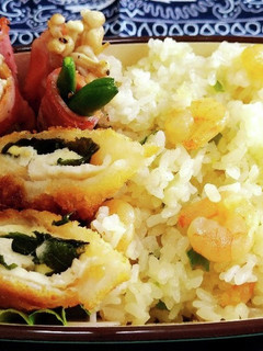 男子高校生お弁当(6)エビピラフ-レシピのメイン写真