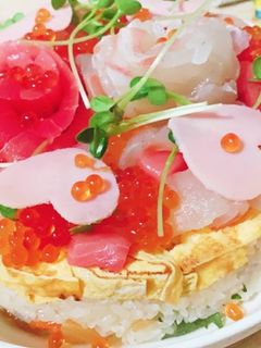 ちらし寿司ケーキ-レシピのメイン写真