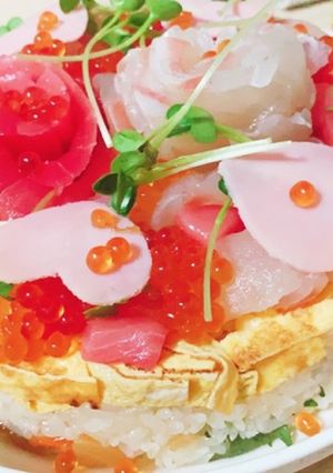 ちらし寿司ケーキ-レシピのメイン写真