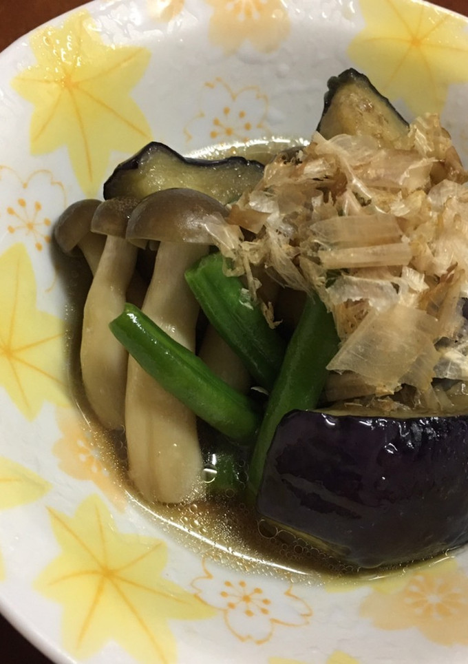 簡単☆揚げナスとしめじのレンチン煮浸し-レシピのメイン写真