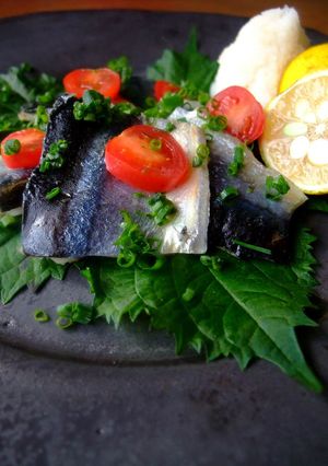 レンジで簡単・秋刀魚のオイル蒸し-レシピのメイン写真