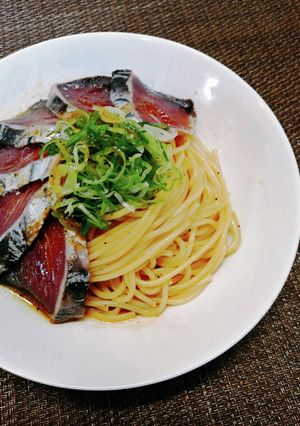 鰹のたたきで冷製パスタ✤柚子胡椒風味-レシピのメイン写真