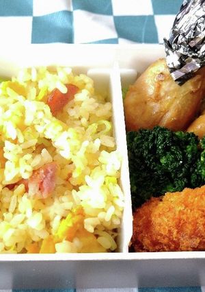 男子高校生お弁当(8)チャーハン-レシピのメイン写真