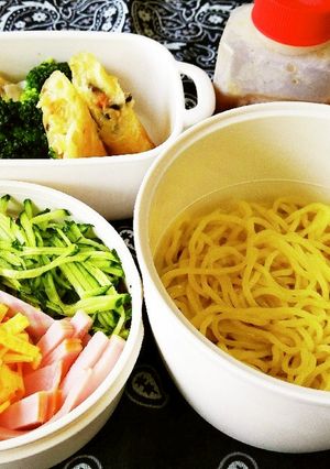 男子高校生お弁当(9)冷やし中華-レシピのメイン写真