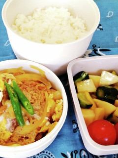 男子高校生お弁当(10)かつ丼-レシピのメイン写真