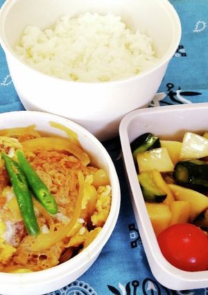 男子高校生お弁当（10）かつ丼-レシピのメイン写真
