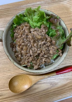 覚書 焼肉のタレで豚挽肉丼-レシピのメイン写真