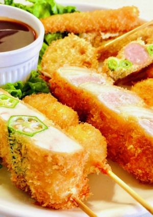 お家で♡私的欲張りw♡串カツ風〜♡-レシピのメイン写真
