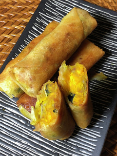 かぼちゃとれんこんの春巻き-レシピのメイン写真